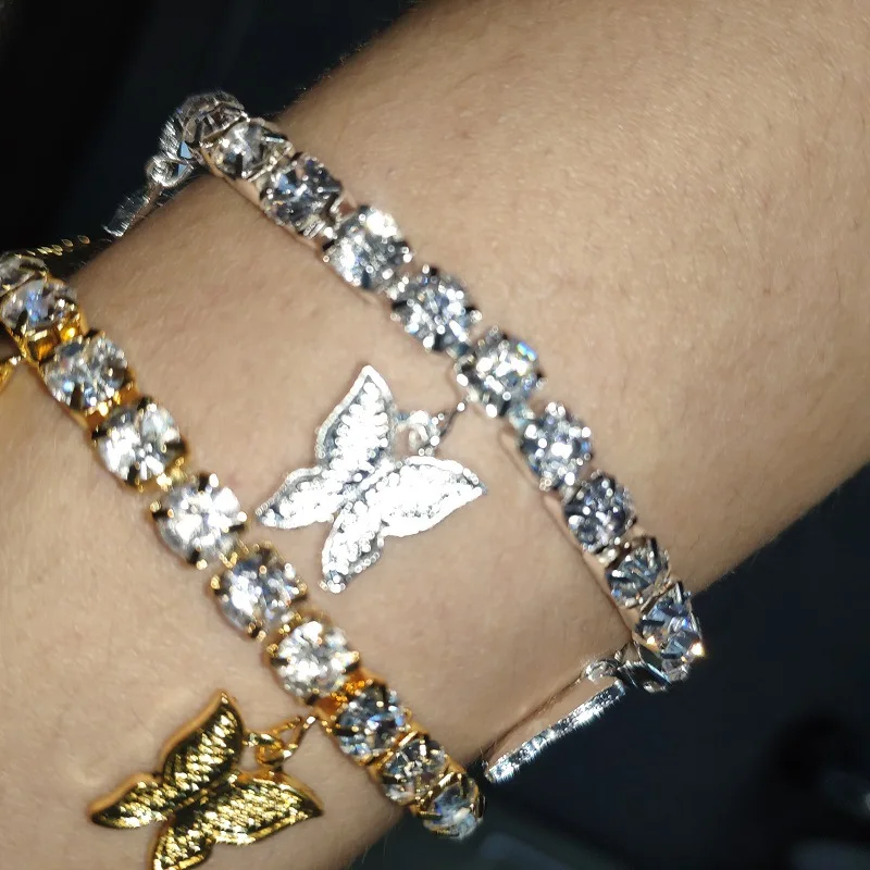 Super Flash Designer Butterfly Bracelet Diamond Silver & Gold Jewelry for Women Butterfly Tassel Cuff Bangle w/ Tennis Chain
Super Flash Designer Butterfly Bracelet Diamond Silver & Gold Jewelry for Women Butterfly Tassel Cuff Bangle w/ Tennis Chain