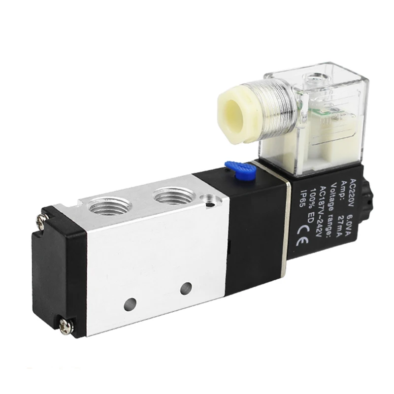 

Airtac type 4V210-08 5/2 way electric coil pneumatic air control solenoid valve 12v