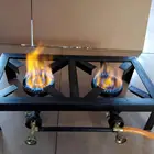 Custom cast iron cooktop 2 burners gas stove