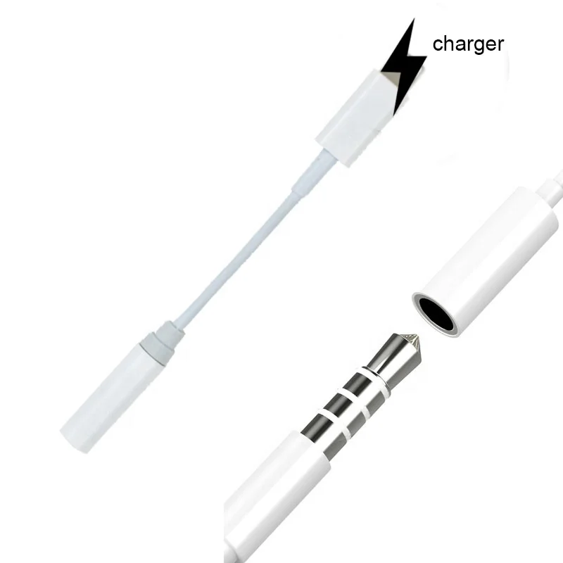 Earphone jack 3.5mm adapter splitter Lighting male Aux audio Cable for Iphone audio adapter, White
Earphone jack 3.5mm adapter splitter Lighting male Aux audio Cable for Iphone audio adapter, White