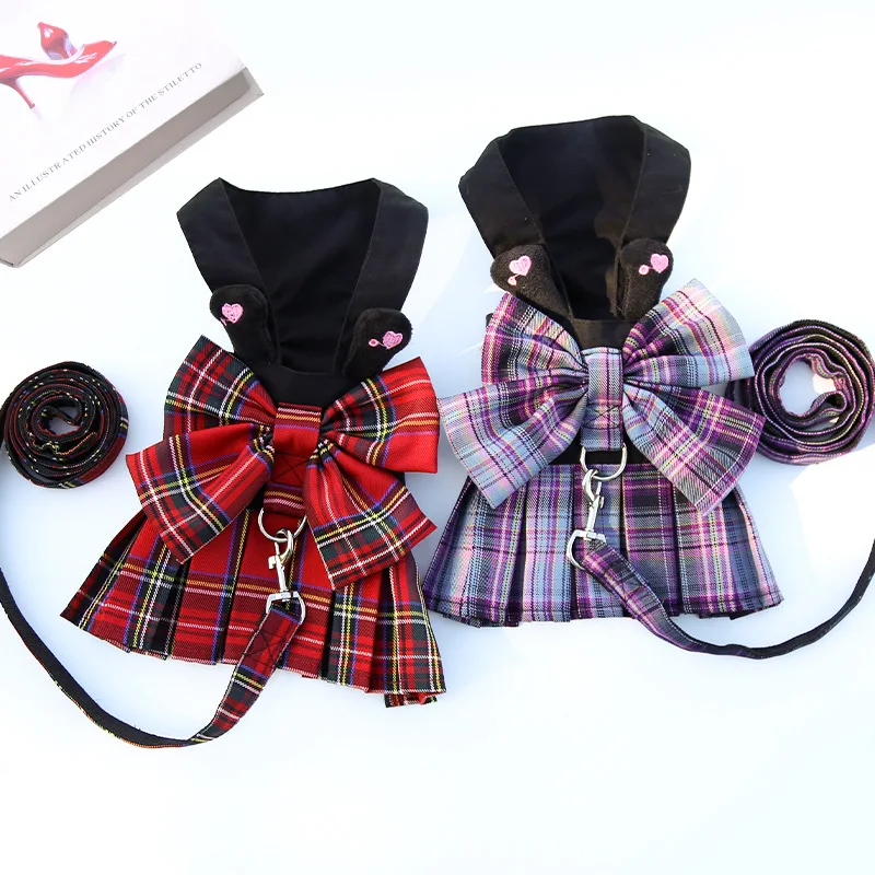 Pet Supplies Dog Harness with Leash Lovely Plaid Bow Dress Dog Harness Vest, As picture
Pet Supplies Dog Harness with Leash Lovely Plaid Bow Dress Dog Harness Vest, As picture