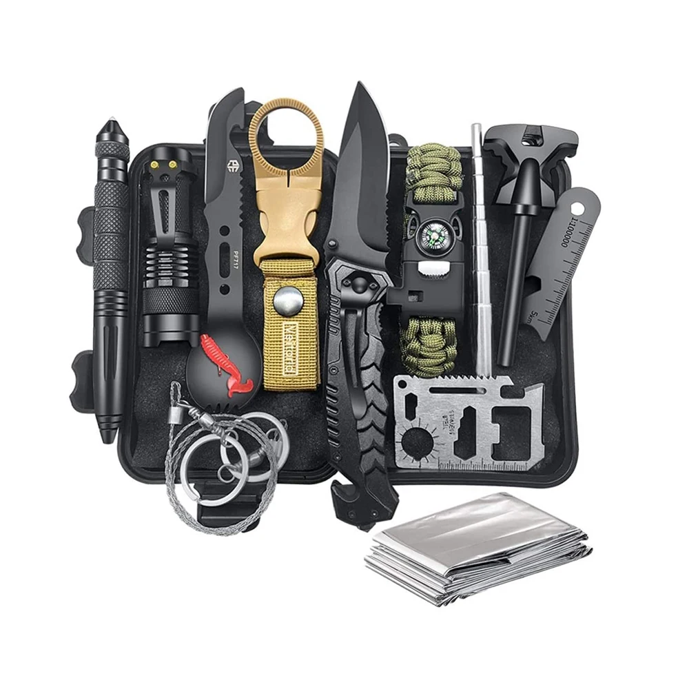 Wild Adventure Professional Emergency Survival Kits Custom Box Hiking Survival Kit for Outdoor, Black
Wild Adventure Professional Emergency Survival Kits Custom Box Hiking Survival Kit for Outdoor, Black