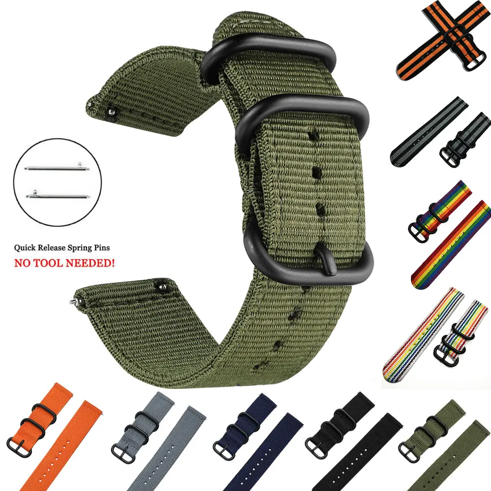 IVANHOE 22mm 20mm Nylon Strap for Samsung Watch 46/42mm/Active/S3/S2 Bracelet Band for Huawei GT/GTR 47/Bip/Stratos 2S Watchband, Multi-color optional or customized
IVANHOE 22mm 20mm Nylon Strap for Samsung Watch 46/42mm/Active/S3/S2 Bracelet Band for Huawei GT/GTR 47/Bip/Stratos 2S Watchband, Multi-color optional or customized