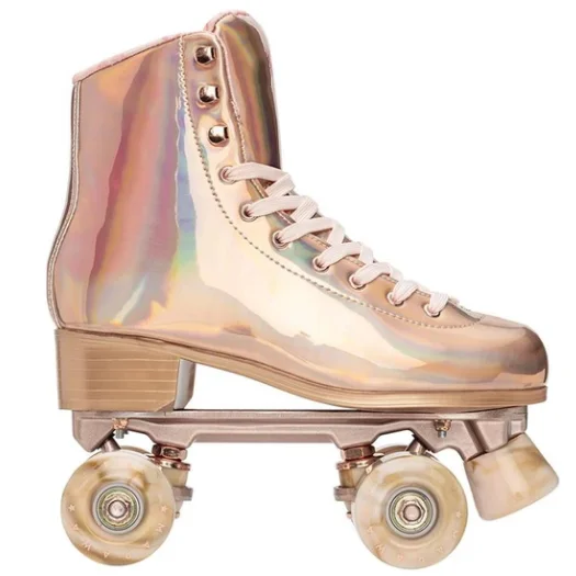 Holographic Silver/Rose Gold Aluminum Base Roller Skating Shoes Quad Style, 6 designs
Holographic Silver/Rose Gold Aluminum Base Roller Skating Shoes Quad Style, 6 designs