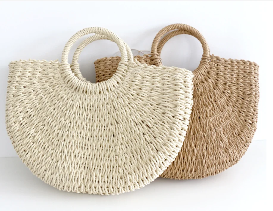 New design wholesale eco-friendly lady straw tote fashion handbag paper straw women woven handbags ladies bags, Brown, white
New design wholesale eco-friendly lady straw tote fashion handbag paper straw women woven handbags ladies bags, Brown, white
