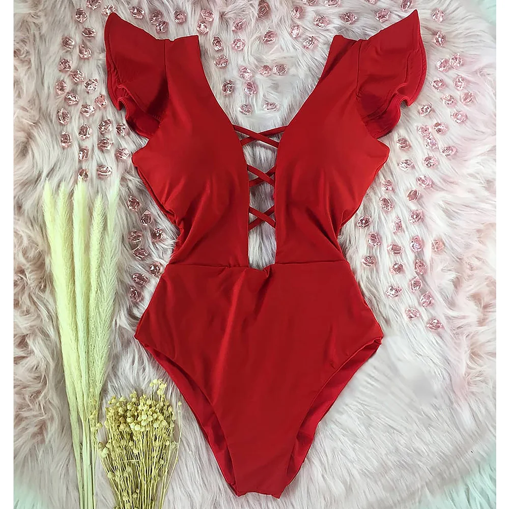 One Piece Swimsuit 2021 Sexy Ruffle Swimwear Women Swimsuit Solid Red Bathing Suit Beachwear V-Neck Monokini Floral Swim OEM
One Piece Swimsuit 2021 Sexy Ruffle Swimwear Women Swimsuit Solid Red Bathing Suit Beachwear V-Neck Monokini Floral Swim OEM