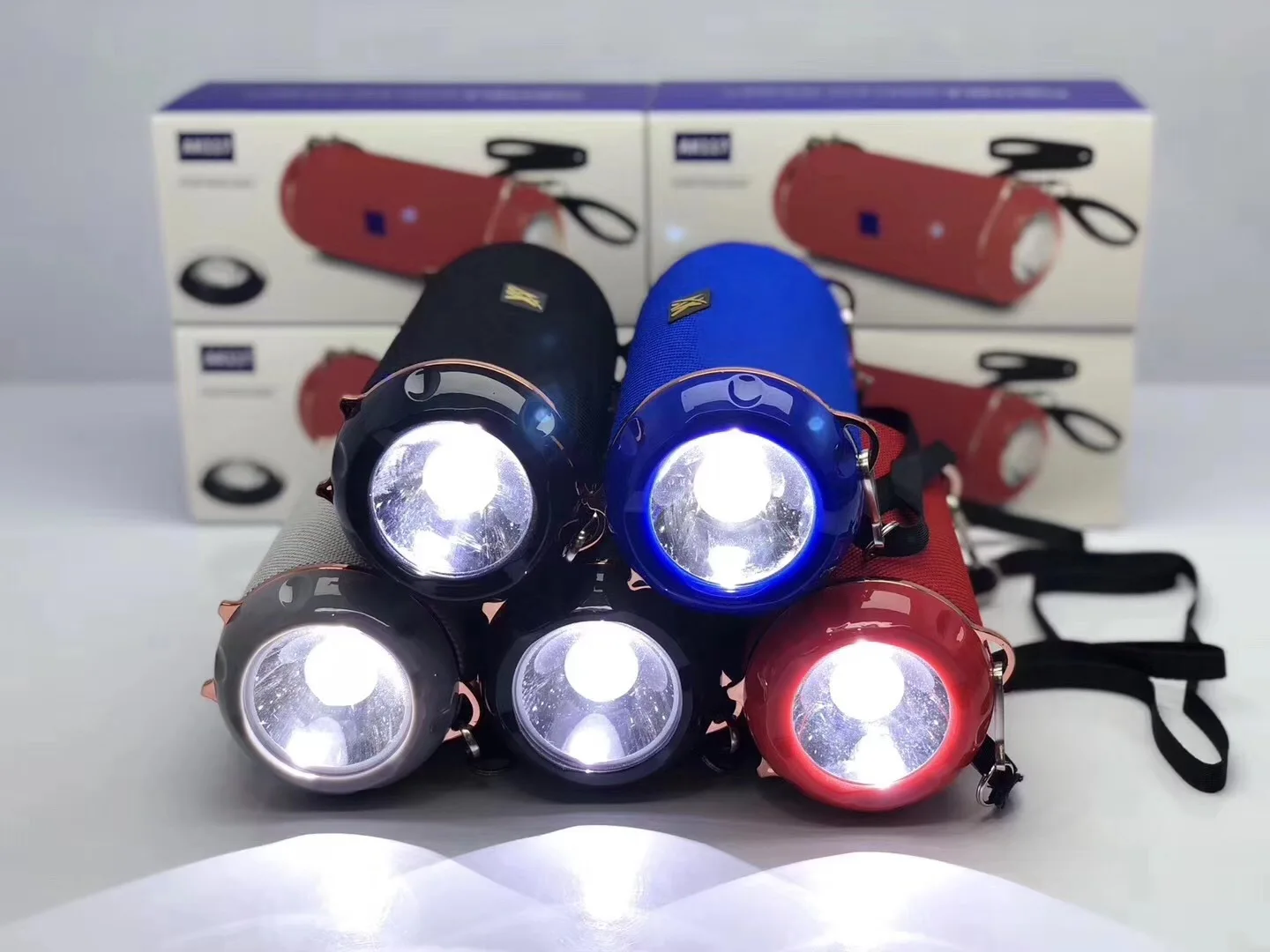 LED Lights Shoulder Strap Speaker Lights Bluetooth Speaker Wireless Phone Hands-free USB Interface Mobile Charging Audio Wholesa - ANKUX.COM