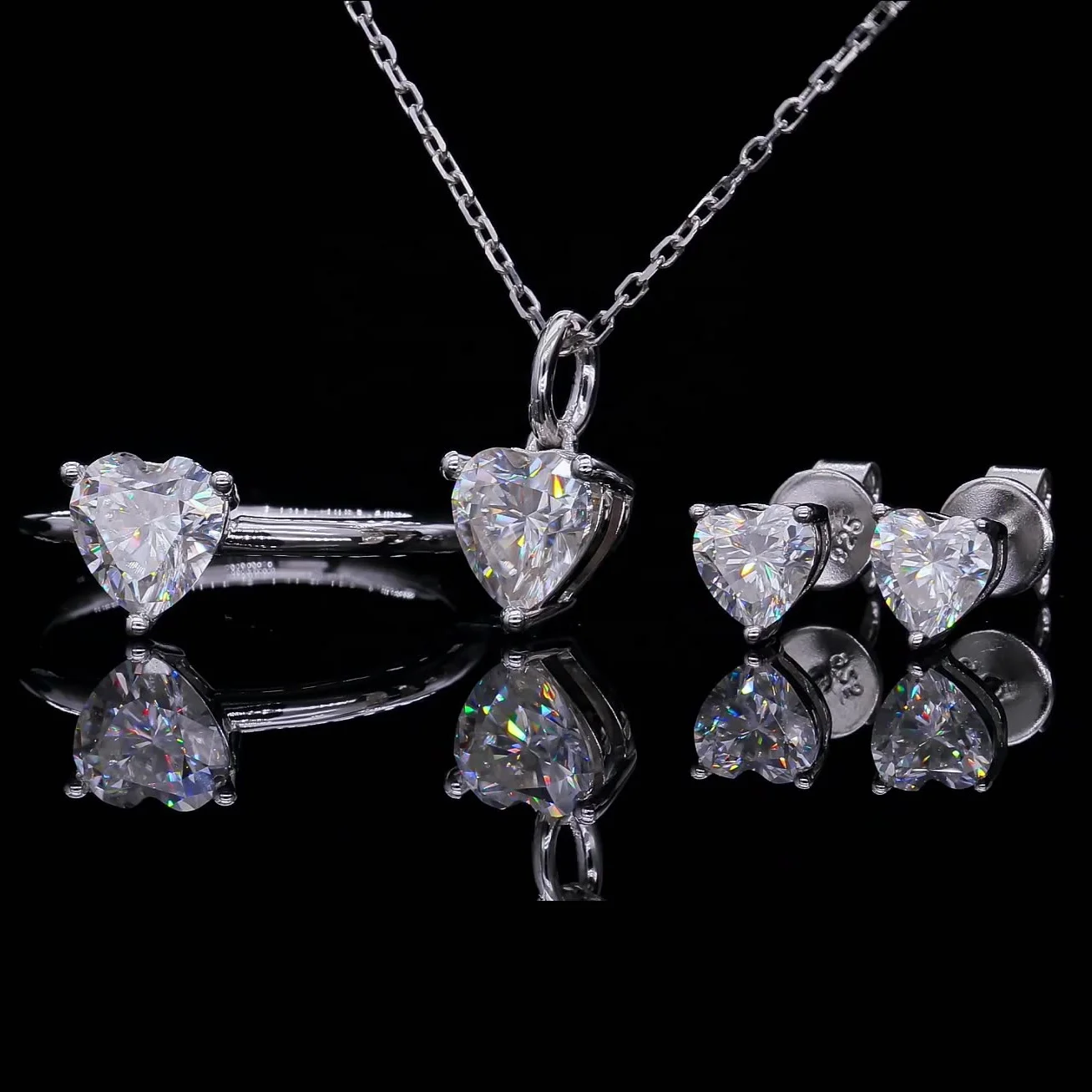 Abiding Jewelry Wholesale 925 Sterling Silver Heart Shape Moissanite Gra Certified Jewellery Jewelry Set
Abiding Jewelry Wholesale 925 Sterling Silver Heart Shape Moissanite Gra Certified Jewellery Jewelry Set