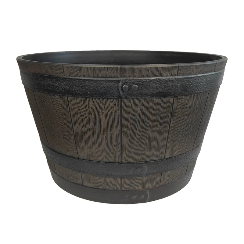 High Quality Premium Wood Whiskey Barrel Shape Plastic Colorful Planter Flower Pots, As picture or customized color
High Quality Premium Wood Whiskey Barrel Shape Plastic Colorful Planter Flower Pots, As picture or customized color