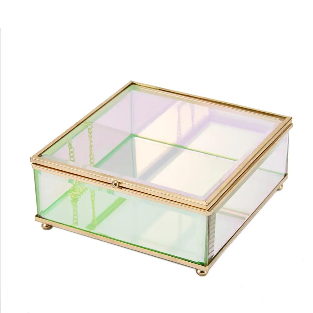 Clear Gold Box Jewelry Metal Display Case organizer decorative mirror glass transparent Jewelry with Gold Frame Glass Box, Colored
Clear Gold Box Jewelry Metal Display Case organizer decorative mirror glass transparent Jewelry with Gold Frame Glass Box, Colored