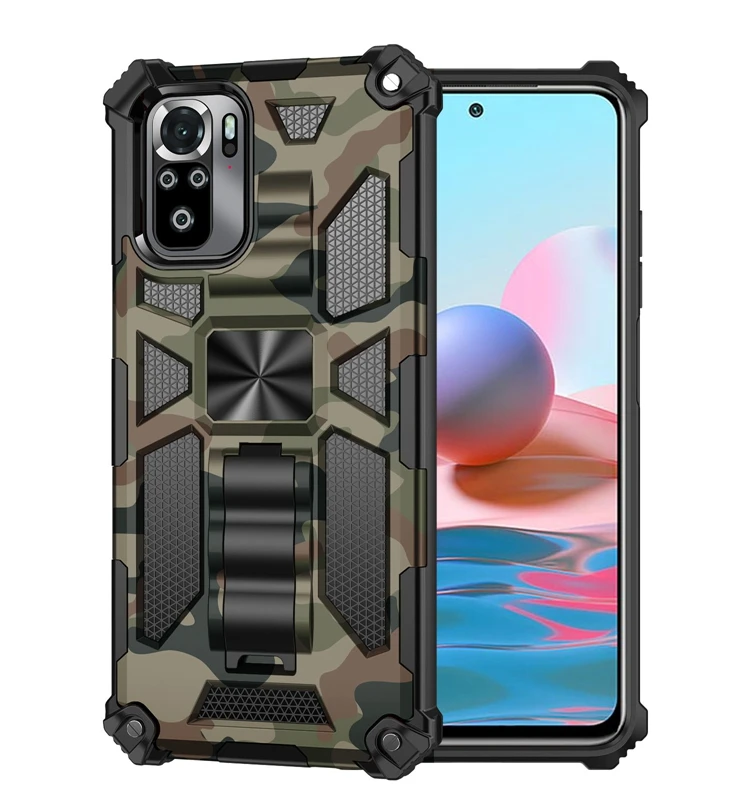 For Xiaomi Redmi Note 10 Pro 10s Max POCO X3 NFG Rigid Plastic TPU PC Hard Cover Magnetic Ring Camouflage Phone Case
For Xiaomi Redmi Note 10 Pro 10s Max POCO X3 NFG Rigid Plastic TPU PC Hard Cover Magnetic Ring Camouflage Phone Case