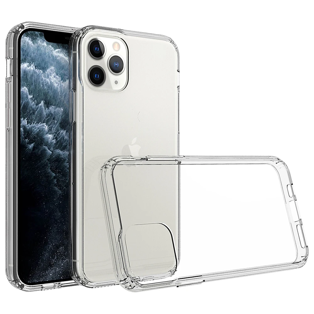 Wholesale Phone Accessories Clear Soft TPU Hard Acrylic Shockproof Cell Phone Case Cover for iPhone 11 Pro Transparent Cover
Wholesale Phone Accessories Clear Soft TPU Hard Acrylic Shockproof Cell Phone Case Cover for iPhone 11 Pro Transparent Cover