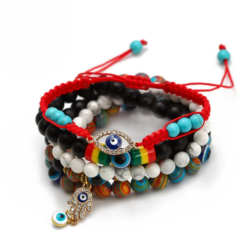 New Bracelet Ma Couple Set Bracelet European and American Fashion Nao Stone Demon Eye Bracelet Charm, Picture shows
New Bracelet Ma Couple Set Bracelet European and American Fashion Nao Stone Demon Eye Bracelet Charm, Picture shows