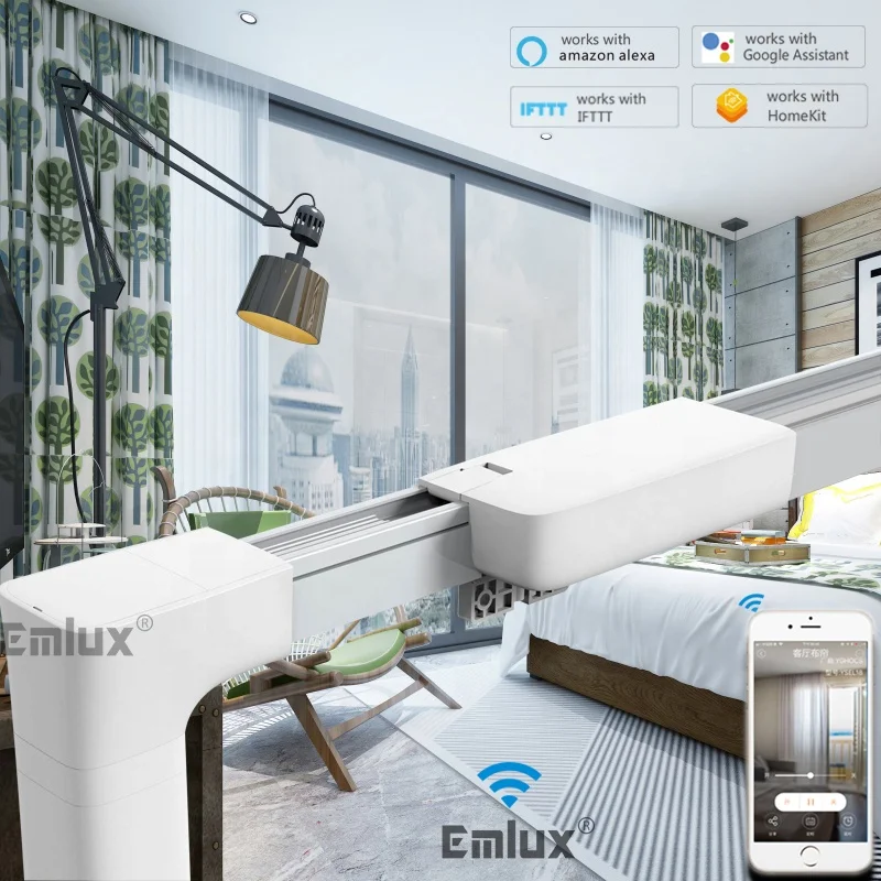Automatic Motorized Curtain Motor For Automation System Work With Google Assistant TUYA Wi-Fi Version
Automatic Motorized Curtain Motor For Automation System Work With Google Assistant TUYA Wi-Fi Version