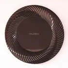 Plate Plastic Plates Plastic Plate Dishwasher Microwave Safe BPA Free Plastic Dinnerware With Black Seashell Design