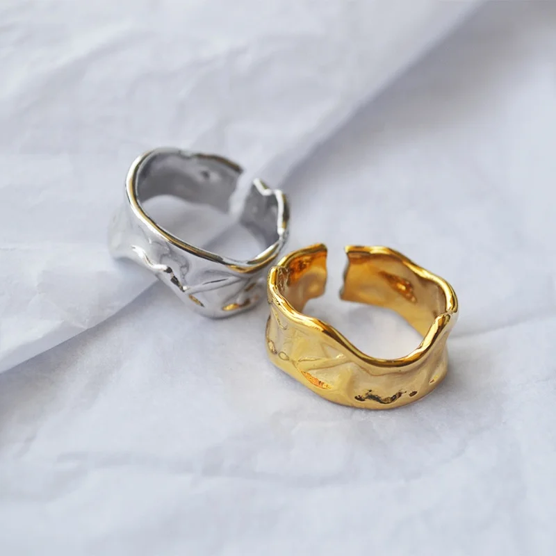 Personality Folded Opening Irregular Wide Ring Europe Handmade Concave Convex Irregular Rock Open Wide Ring For Women New Style
Personality Folded Opening Irregular Wide Ring Europe Handmade Concave Convex Irregular Rock Open Wide Ring For Women New Style