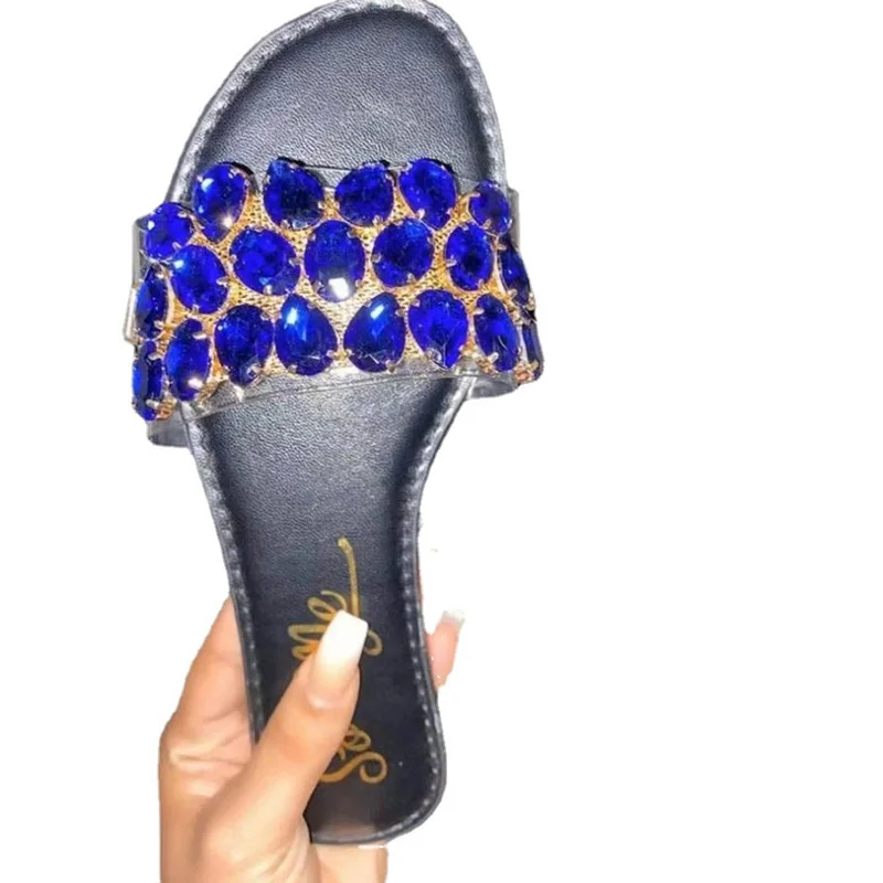 Wholesale Bling Slides Outdoor Custom Women Flat Sandals Rhinestone Slippers, Customized color
Wholesale Bling Slides Outdoor Custom Women Flat Sandals Rhinestone Slippers, Customized color