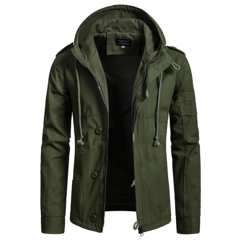 2022 Fashion Trend Autumn Winter Mens Cotton Button Buckle Warm Overcoat Zipper Casual Jacket With Hood, Army green,black, khaki
2022 Fashion Trend Autumn Winter Mens Cotton Button Buckle Warm Overcoat Zipper Casual Jacket With Hood, Army green,black, khaki