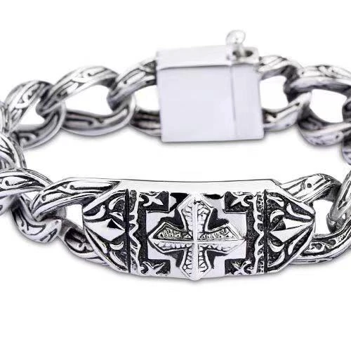 Wholesale fashion trend of stainless steel accessories retro hand decoration cross titanium steel bracelet
Wholesale fashion trend of stainless steel accessories retro hand decoration cross titanium steel bracelet