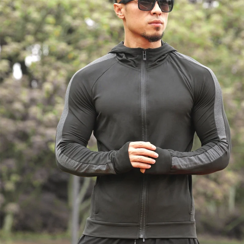 Sports Jacket Men's Running Training Long-sleeved Hoodie Fall/Winter Plus Velvet Outdoor Fitness Jacket, Pictures
Sports Jacket Men's Running Training Long-sleeved Hoodie Fall/Winter Plus Velvet Outdoor Fitness Jacket, Pictures
