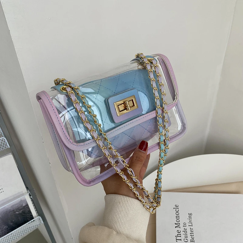 High Capacity Clear PVC Shoulder Sling Bag Jelly Woman Transparent Handbags Summer, Purple, blue, black
High Capacity Clear PVC Shoulder Sling Bag Jelly Woman Transparent Handbags Summer, Purple, blue, black