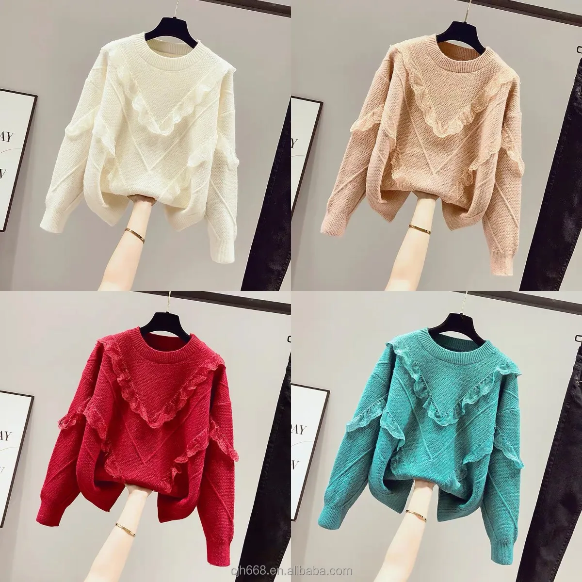 2021 high quality women's sweater women's knitting sweater stripe custom round neck knitting sweater factory wholesale
2021 high quality women's sweater women's knitting sweater stripe custom round neck knitting sweater factory wholesale