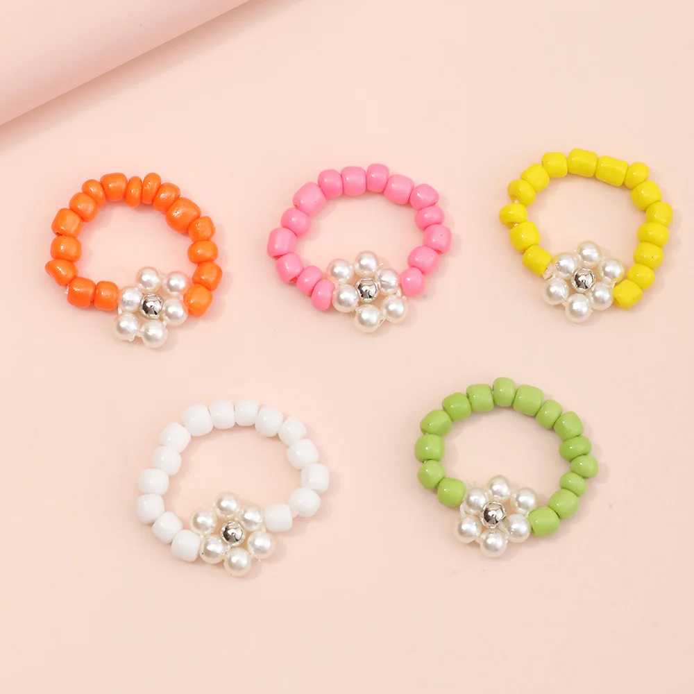 5Pcs/set Wholesale Fashion Adjustable Flower Ring Beads Dainty Gemstone Beaded Pearl Rings Hand Ring Jewelry For Girls
5Pcs/set Wholesale Fashion Adjustable Flower Ring Beads Dainty Gemstone Beaded Pearl Rings Hand Ring Jewelry For Girls