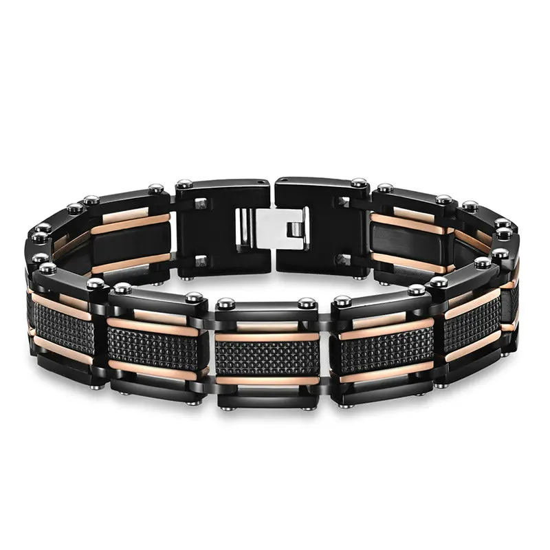 Amazon men's bracelet Two-tone Rose Gold Plated Black in party stainless steel jewelry for men
Amazon men's bracelet Two-tone Rose Gold Plated Black in party stainless steel jewelry for men