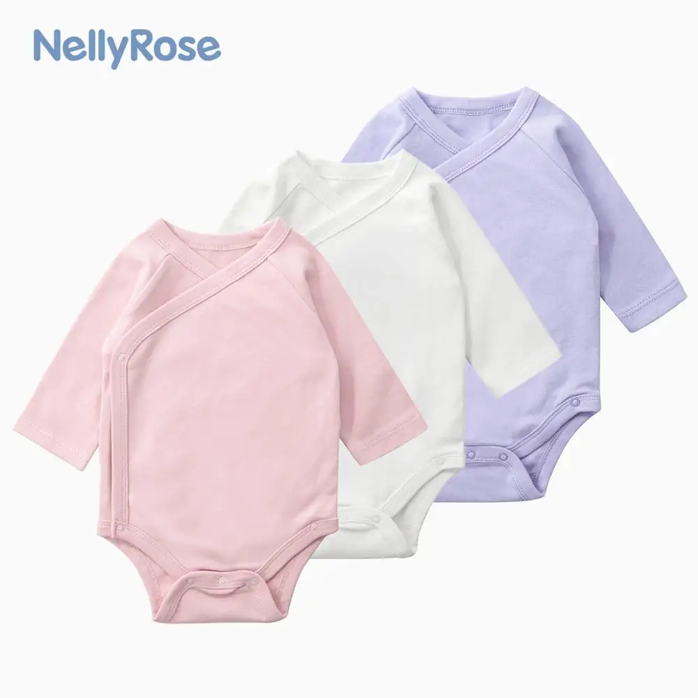 Newborn Cotton Side Snaps Button Romper Baby 0-6 Months Kimono Bodysuit Long Sleeve Pure Color Baby Outfit Jumpsuit, As photos
Newborn Cotton Side Snaps Button Romper Baby 0-6 Months Kimono Bodysuit Long Sleeve Pure Color Baby Outfit Jumpsuit, As photos