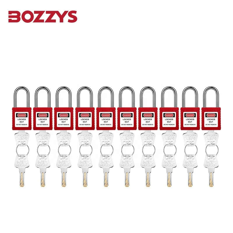 38mm Steel Shackle 10 Red Safety Lockout Padlocks with Keys Can Complement Any Lockout Program
38mm Steel Shackle 10 Red Safety Lockout Padlocks with Keys Can Complement Any Lockout Program
