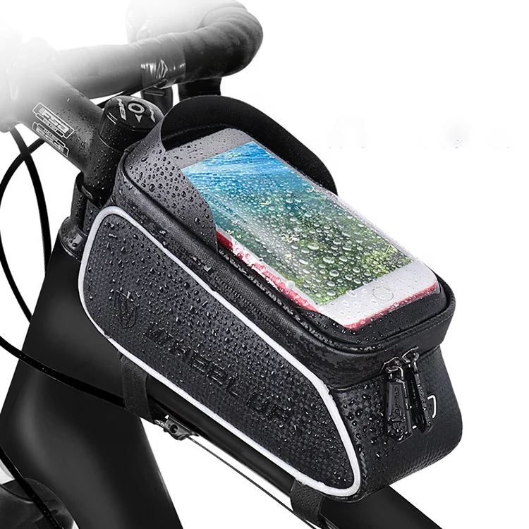 Bicycle front cover mountain bike front beam bag waterproof bag riding equipment, Black,red 
Bicycle front cover mountain bike front beam bag waterproof bag riding equipment, Black,red