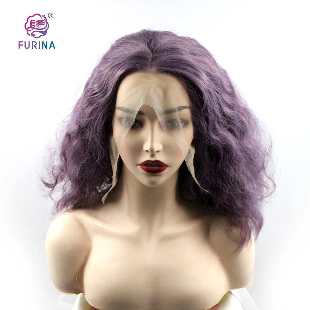 Fluffy short purple 12inch Kinky Curly synthetic lace front wigs heat resistant hair for black women
Fluffy short purple 12inch Kinky Curly synthetic lace front wigs heat resistant hair for black women