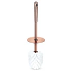 Brush Professional Manufacturer Plastic Pp Hard Bristle Toilet Brush With Matt Copper Stainless Steel Handle