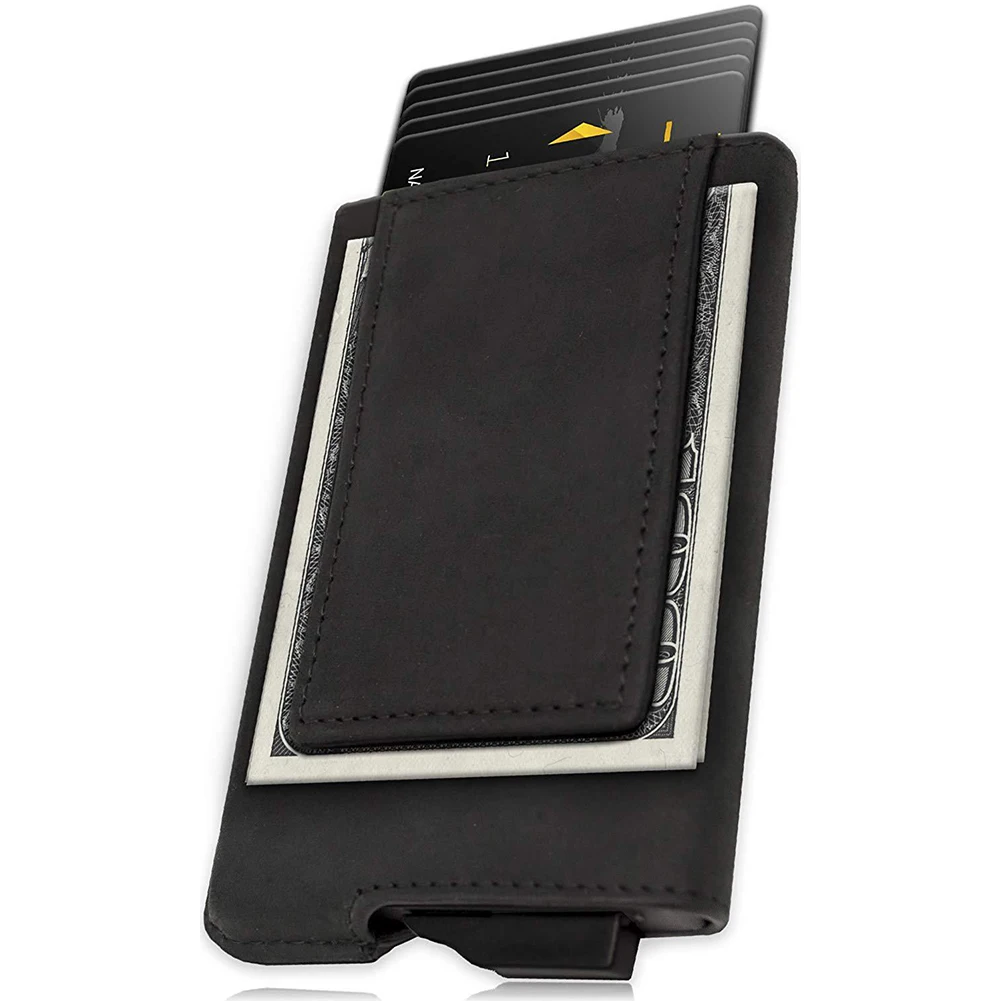 Spot wholesale Minimalist Anti-theft brush leather metal men Wallet card holder Pack Money clip
Spot wholesale Minimalist Anti-theft brush leather metal men Wallet card holder Pack Money clip