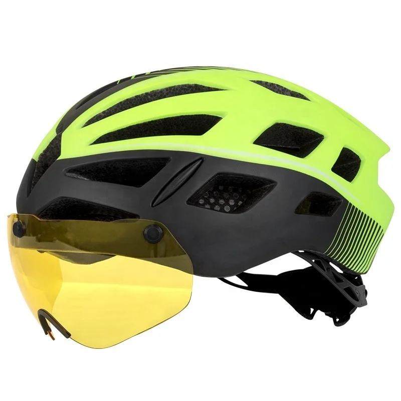 Riding cycling helmet glasses integrated magnetic suction goggles mountain road bike safety bicycle helmet, Green
Riding cycling helmet glasses integrated magnetic suction goggles mountain road bike safety bicycle helmet, Green