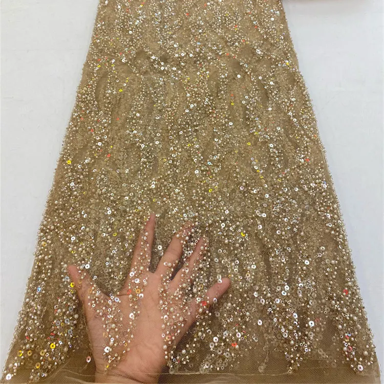 Heavy Handmade Beads Lace High Quality Luxury Beaded Lace Fabric Bridal French African Sequence Tulle Lace For Gown
Heavy Handmade Beads Lace High Quality Luxury Beaded Lace Fabric Bridal French African Sequence Tulle Lace For Gown