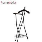 Clothes Valet Stand, Valet Stand Suit Clothes Black Color Valet Rack Stand For Home