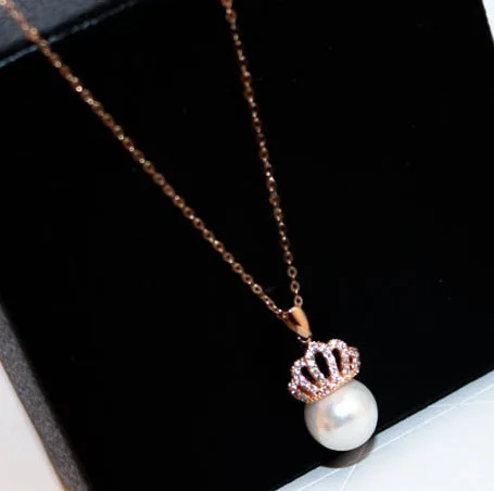 Pearl With Water Zircon Crown Temperament Collarbone Chain Short Necklace Gold Color Preserving Female Chain Choker Jewelry
Pearl With Water Zircon Crown Temperament Collarbone Chain Short Necklace Gold Color Preserving Female Chain Choker Jewelry