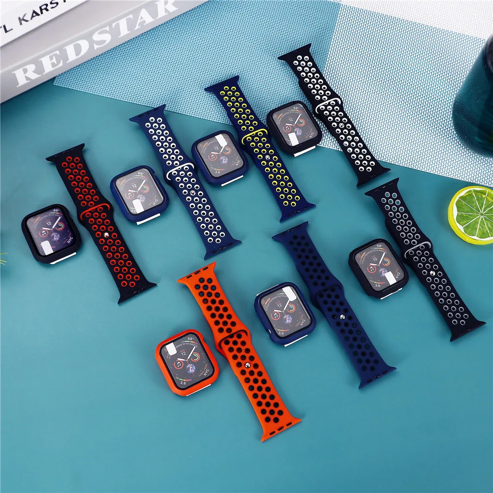LeYi Luxury Soft Rubber Silicone Watch Bands For Apple Sports Band Replacement Wristband Strap for Nike 38 40 42 44mm with case, Optional
LeYi Luxury Soft Rubber Silicone Watch Bands For Apple Sports Band Replacement Wristband Strap for Nike 38 40 42 44mm with case, Optional