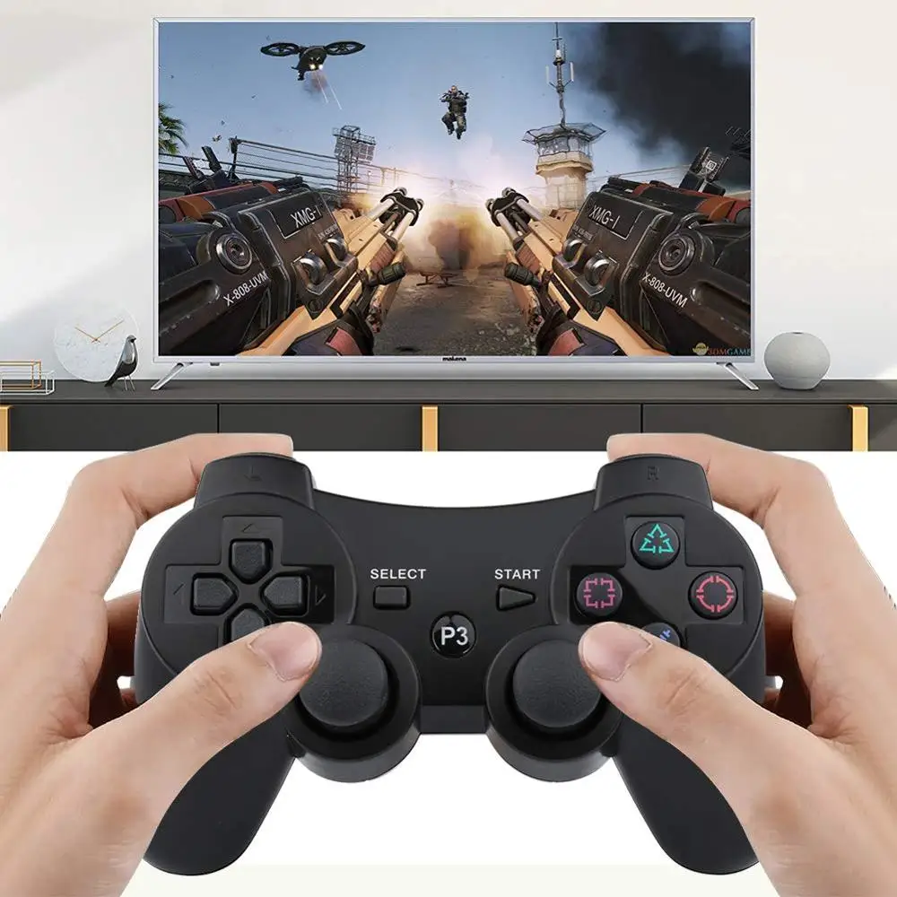 

Hot selling New Six Axis double Shock 3 wireless controller for Playstation3/PS3 Wireless Controller joystick for ps3/ps2, Colors