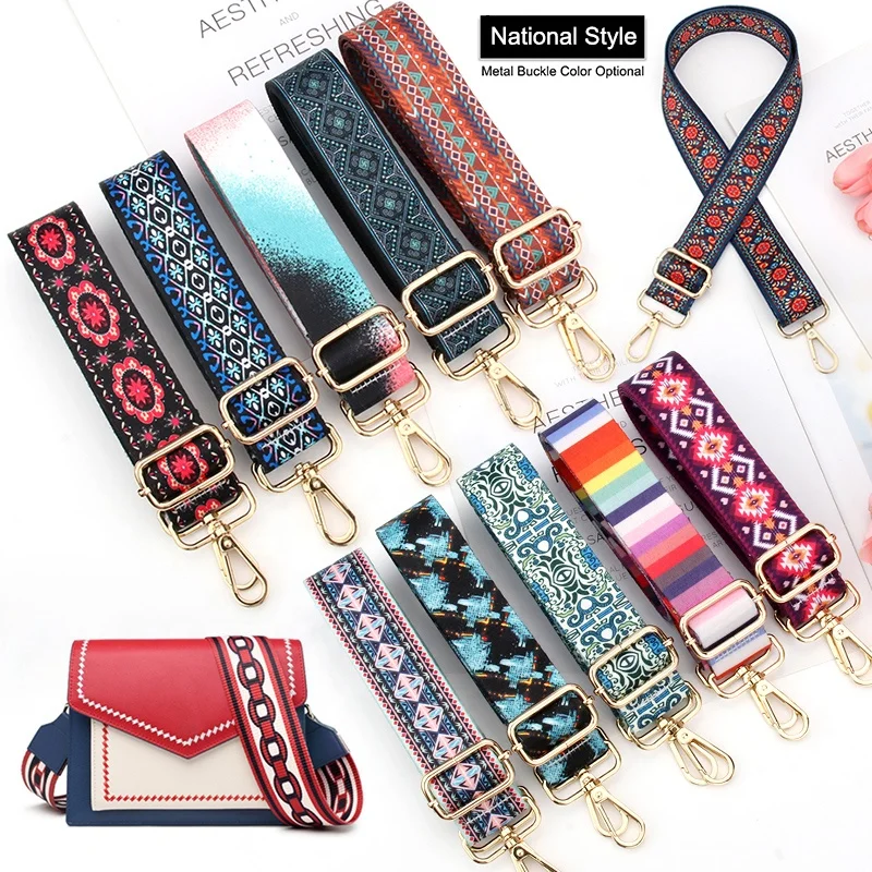 Fashion National Style Wide Colorful Straps Bag Accessories Custom Logo Adjustable Nylon Webbing Crossbody Shoulder Bag Strap
Fashion National Style Wide Colorful Straps Bag Accessories Custom Logo Adjustable Nylon Webbing Crossbody Shoulder Bag Strap