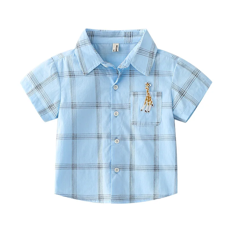 2021 Boys Shirts Summer Tops Toddler short Sleeve Plaid Shirt For Kids Children Clothes
2021 Boys Shirts Summer Tops Toddler short Sleeve Plaid Shirt For Kids Children Clothes
