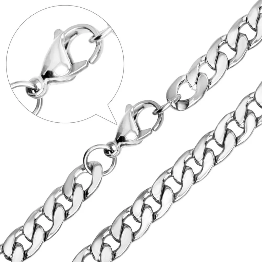 Wholesale Silver Chain Necklace For Men Women 5mm/7mm 316L Stainless Steel Necklaces Long Men Chain Necklace Wholesale
Wholesale Silver Chain Necklace For Men Women 5mm/7mm 316L Stainless Steel Necklaces Long Men Chain Necklace Wholesale