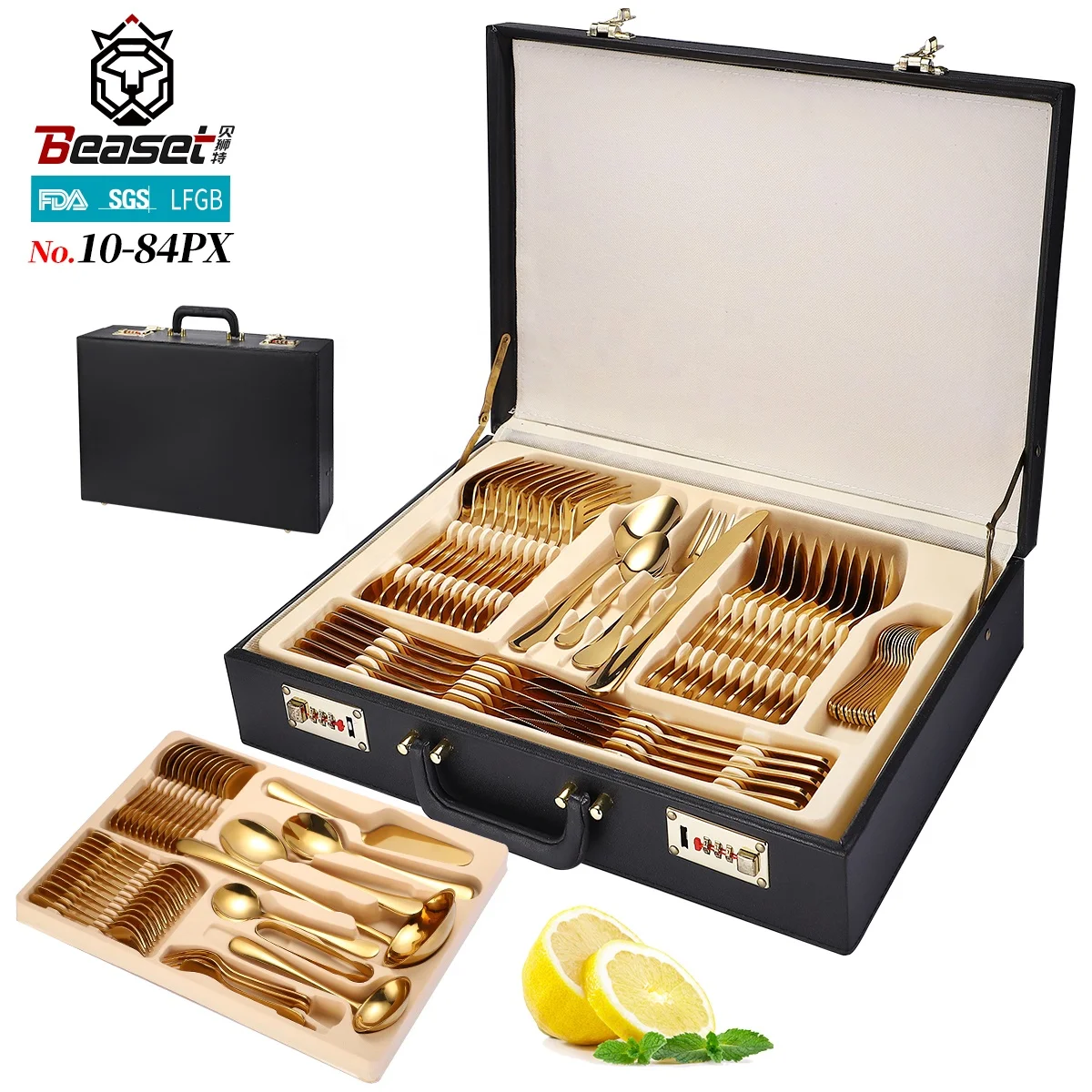 luxurious cutlery High Quality Stainless Steel 72pcs Cutlery Set With Wood Box leather trunk 84pcs cutlery set 
luxurious cutlery High Quality Stainless Steel 72pcs Cutlery Set With Wood Box leather trunk 84pcs cutlery set