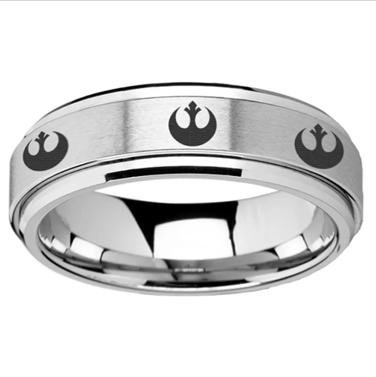 Newest Custom Logo Letter Helmet Jewelry Star Movie Wars Finger Ring Titanium Steel Silver Black Engagement Cluster Rings MEN'S, White
Newest Custom Logo Letter Helmet Jewelry Star Movie Wars Finger Ring Titanium Steel Silver Black Engagement Cluster Rings MEN'S, White
