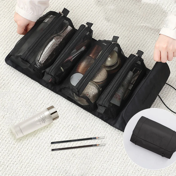 Collapsible Hanging Cosmetic Organizer With Small Mesh Zipper Pocket See Through Make Up Bag, As picture
Collapsible Hanging Cosmetic Organizer With Small Mesh Zipper Pocket See Through Make Up Bag, As picture