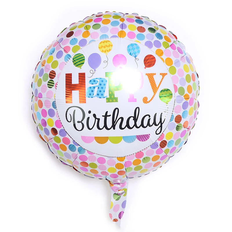 hot sale happy birthday 18 inch round shape helium balloon for