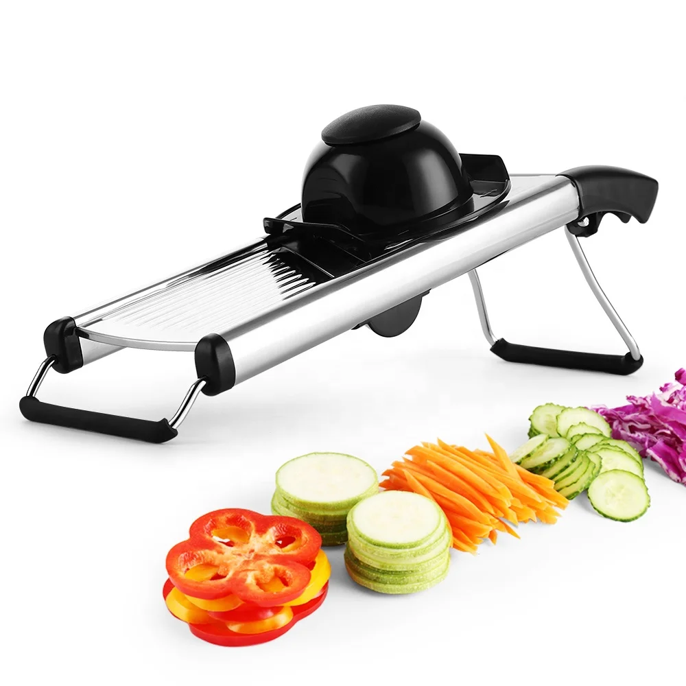 Multifunctional vegetable cutter stainless steel adjustable mandoline fruit and vegetable slicer cutter shredder, Black
Multifunctional vegetable cutter stainless steel adjustable mandoline fruit and vegetable slicer cutter shredder, Black