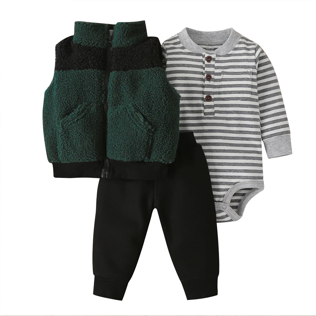 England Style Turtleneck Vest Jacket Anti-Shrink Long Sleeve Rompers Matching 3pcs Baby Clothing Set for 3-24 Months Newborn
England Style Turtleneck Vest Jacket Anti-Shrink Long Sleeve Rompers Matching 3pcs Baby Clothing Set for 3-24 Months Newborn
