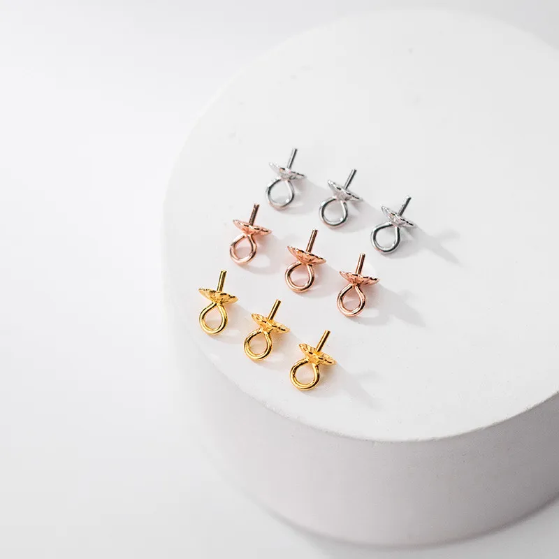 925 Sterling Silver Pendant Head DIY Jewelry Accessories for Pearl Gemstone Handmade Making, Silver/ gold/ rose gold
925 Sterling Silver Pendant Head DIY Jewelry Accessories for Pearl Gemstone Handmade Making, Silver/ gold/ rose gold